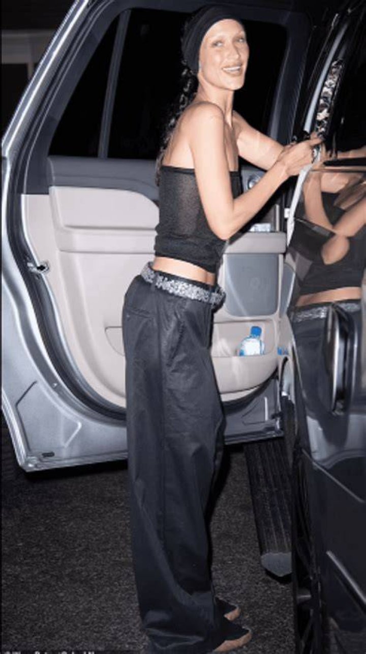 Bella Hadid’s Translucent Top And Bleached Eyebrows Harken Back To