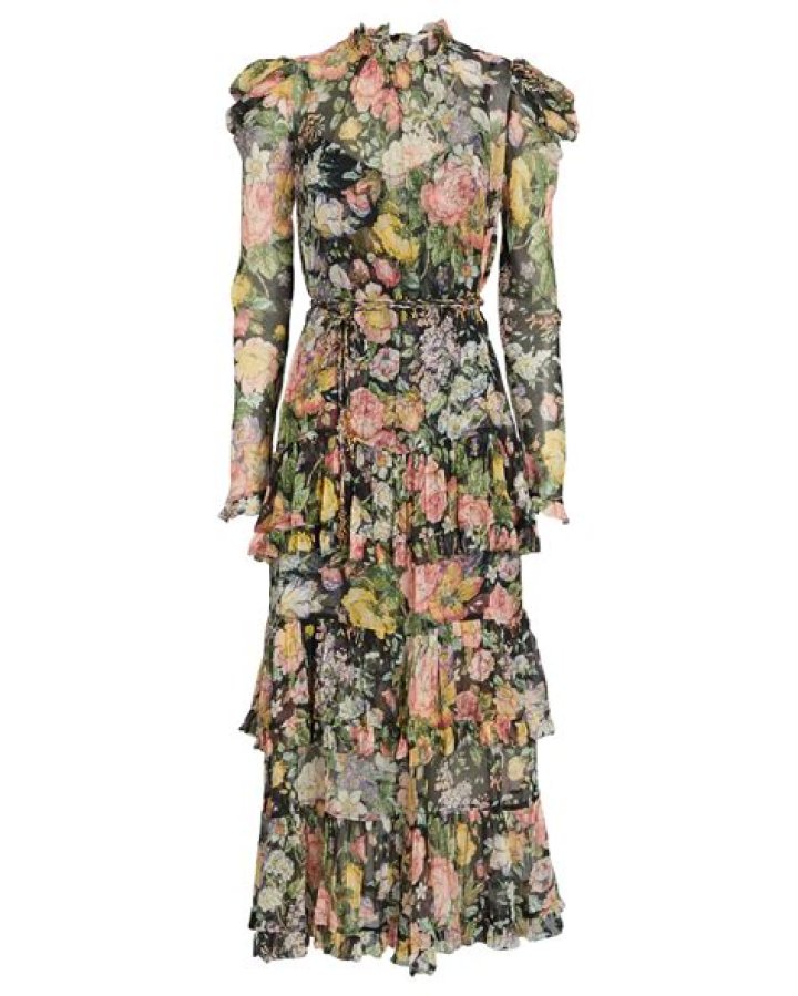 Natalie Portman Promotes Her Book Fables In Floral Zimmermann Dress